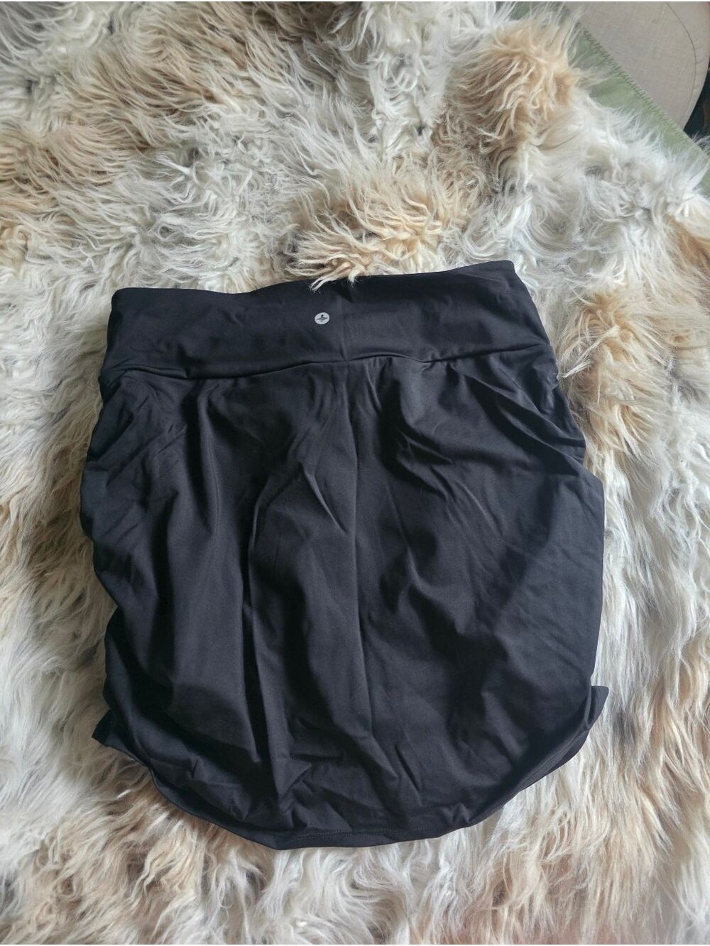 Mini Skirt High Waisted Bodycon Ruched Pocket Casual Nwot - Picture 3 of 8
